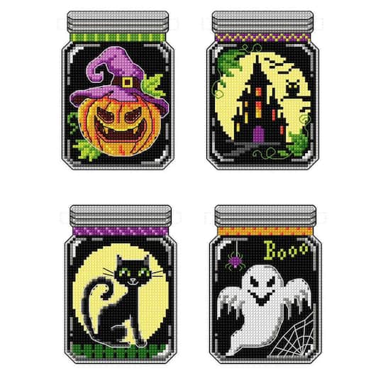 Crafting Spark Halloween Jugs Counted Cross Stitch Kit